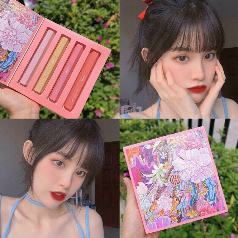 Set 4 son kem bóng HIH CHARMING ATTRACTIVE KISS siêu xinh | BigBuy360 - bigbuy360.vn