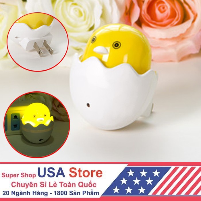 Đèn Ngủ Cảm Ứng Ánh Sáng Kiểu Chim Non, Tự Động Bật Vào Buổi Tối - Bảo Hành 1 Tháng