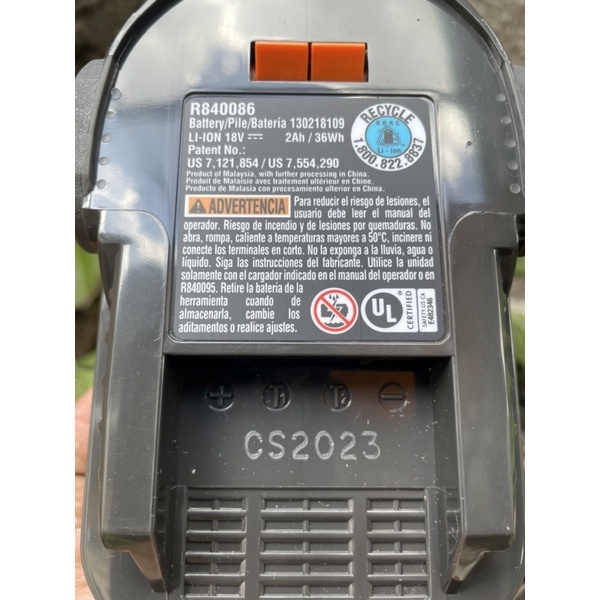 Pin ridgid -aeg 18v -2Ah mới 100%