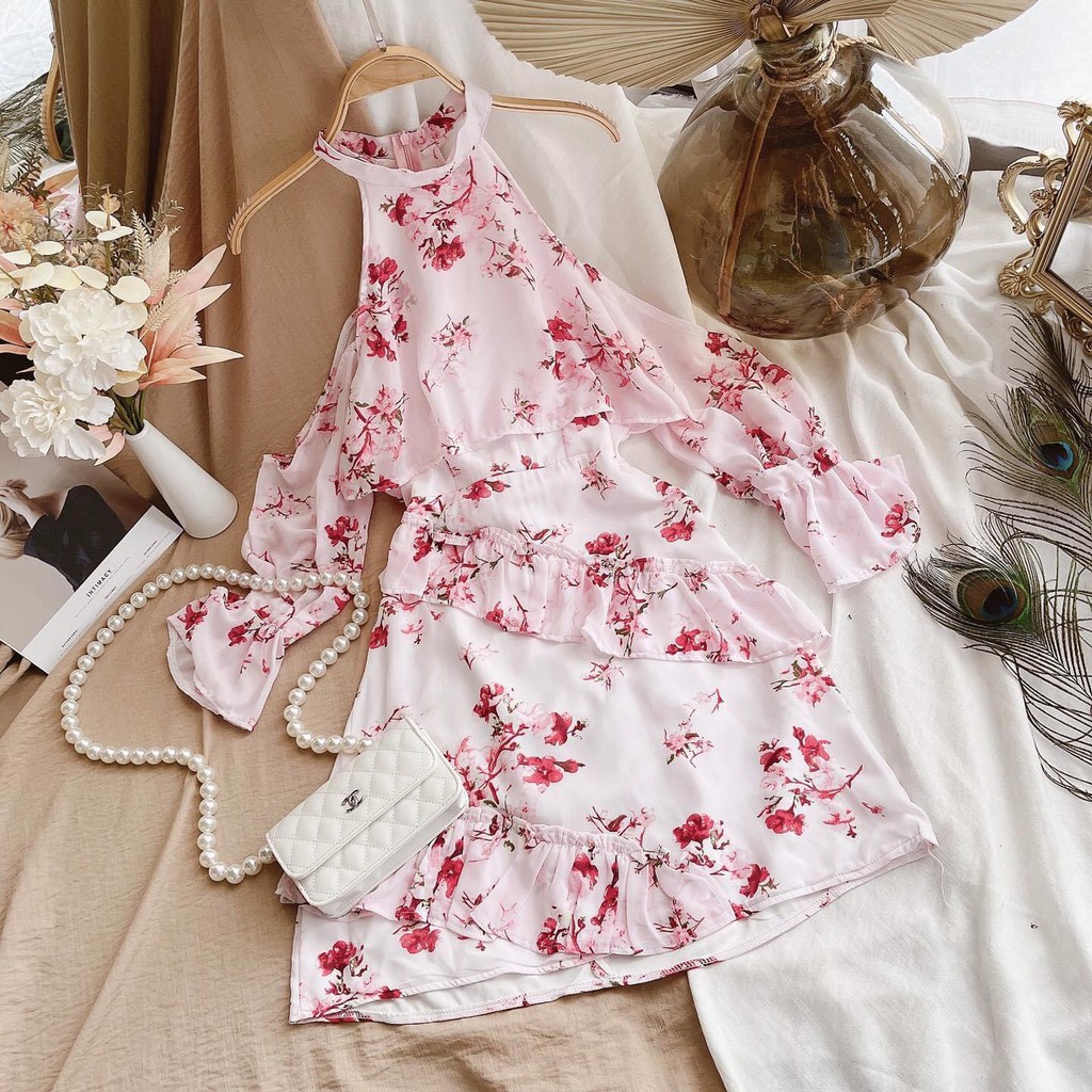 Đầm nữ hoa nhí, đầm xòe nữ, kiểu dáng trẻ trung, hàng may đẹp, kỹ, phom dưới 55kg tùy chiều cao | BigBuy360 - bigbuy360.vn