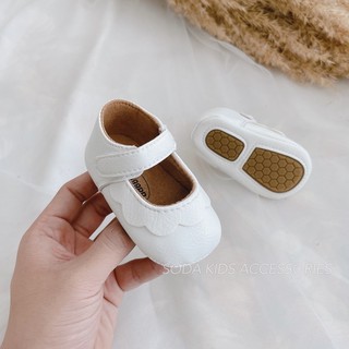 Giày tập đi búp bê vải trắng