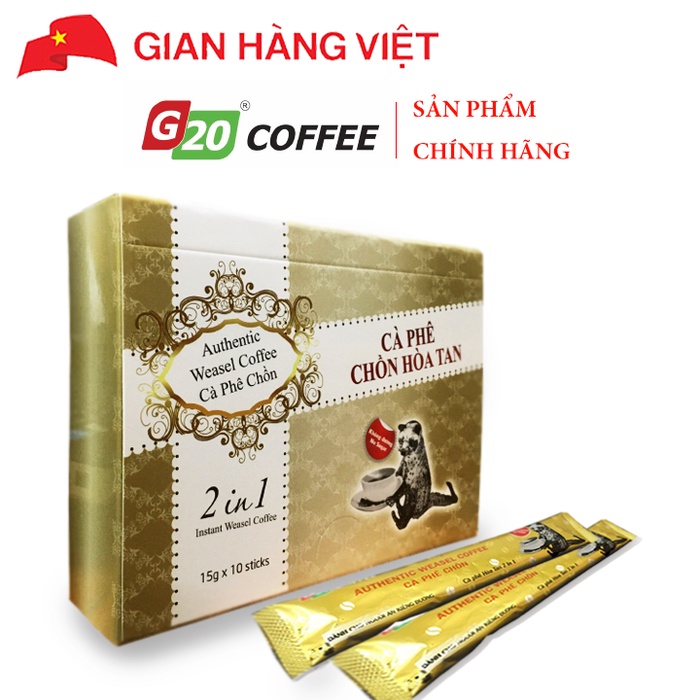 Cà Phê Chồn Hòa Tan 2in1 G20 Coffee - Hộp 10 gói
