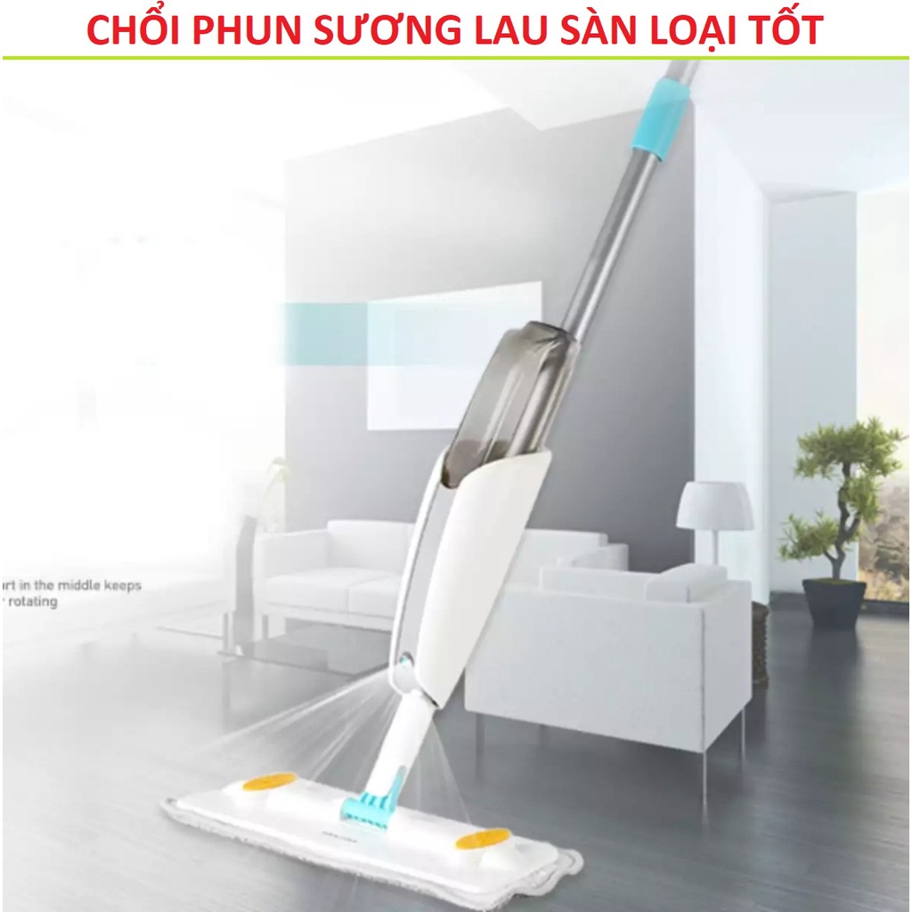 Chổi lau nhà cây lau nhà thông minh soay 360 độ, và tự phun nước rất tiện dụng