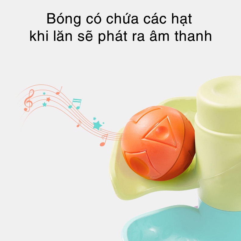Đồ chơi cầu trượt thả bóng KUB, đồ chơi bóng lăn xoay tròn cho bé - KUB OFFICIAL