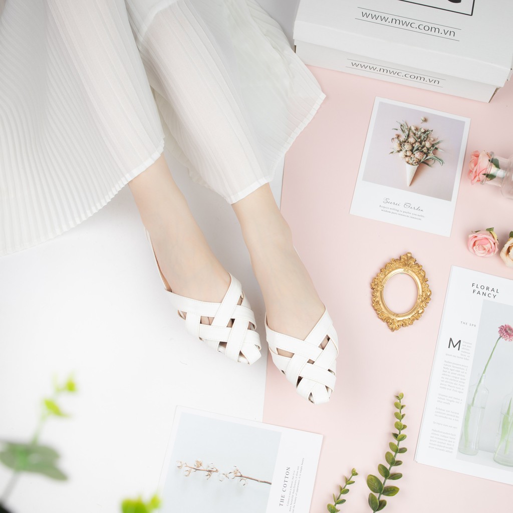 Giày búp bê nữ quai đan mũi rọ MWC NUBB- 2196 | BigBuy360 - bigbuy360.vn