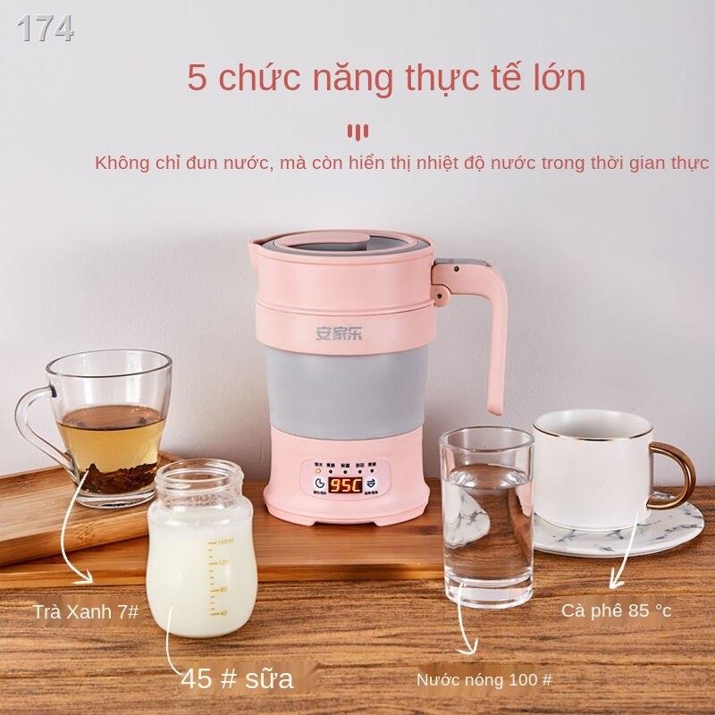 [bán chạy]Ấm đun nước điện di động gấp nóng và giữ nhiệt tích hợp gia dụng mini du lịch tạo tác tự ngắt nhỏ