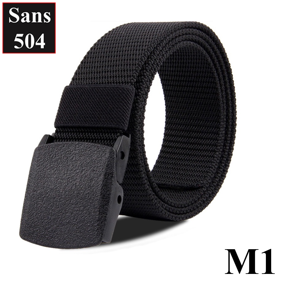 Thắt lưng nam vải dù Sans504 khoá nhựa dây nịt bố canvas thời trang công sở phong cách hàn quốc đẹp giá rẻ siêu bền