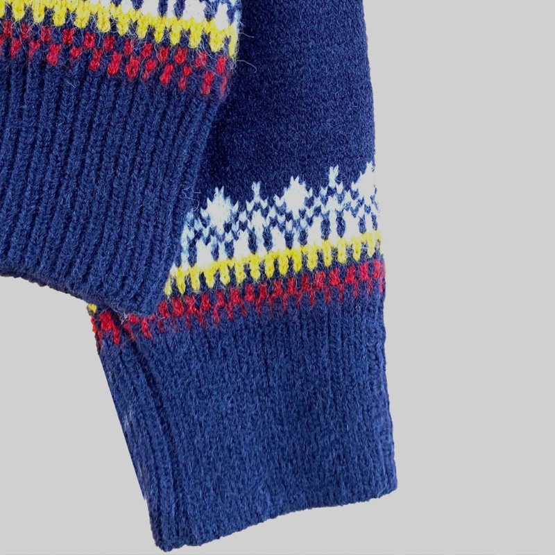 Xiangbao Áo Sweater Dệt Kim Cổ Lọ Dáng Rộng Họa Tiết Bông Tuyết Hình Học Giáng Sinh Ấm Áp