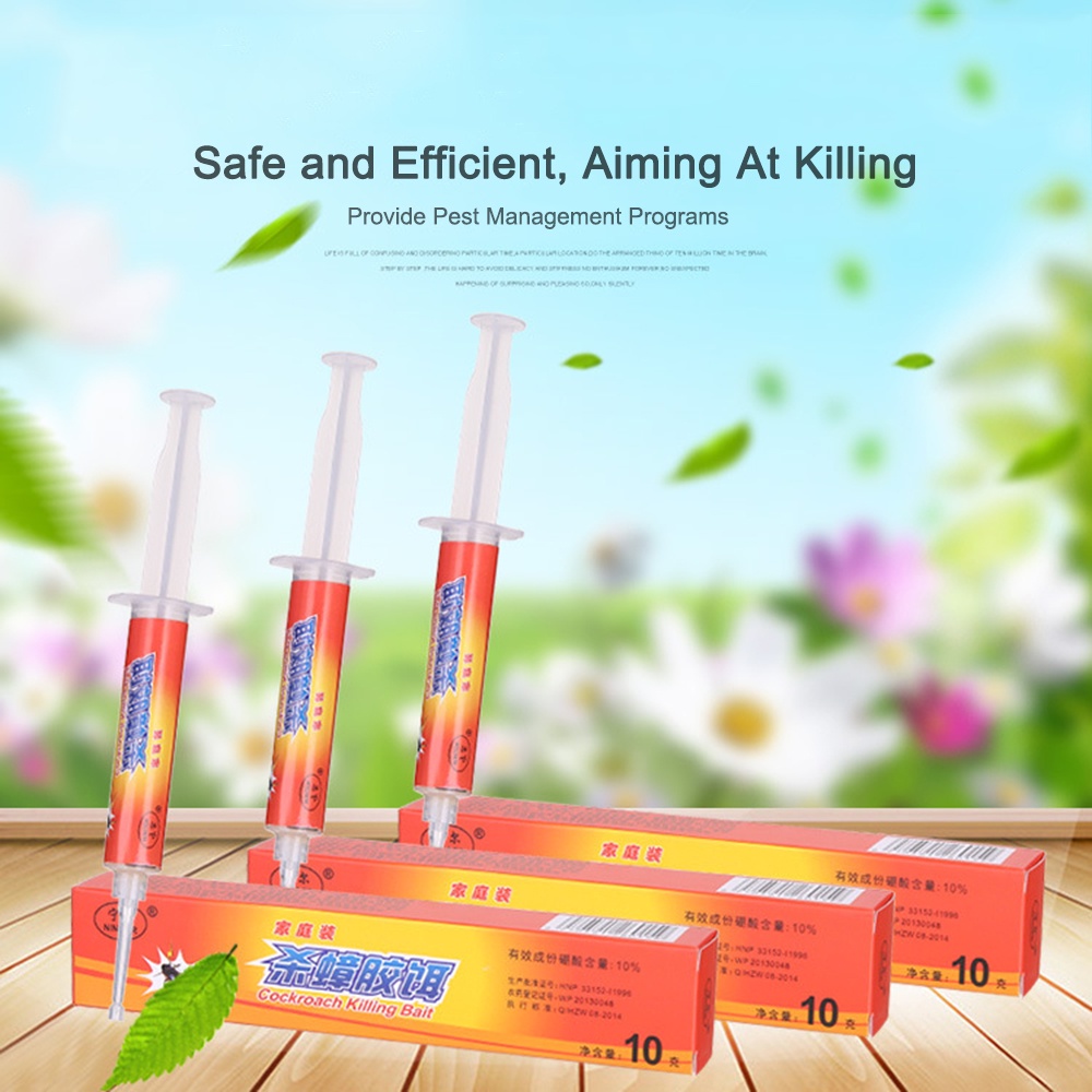 10G Mạnh Mẽ Chống Gián Eliminator/Xách Tay Gián Killer/Cockroach Trap Chính Hãng Ống Tiêm/Loại Bỏ Gián Thuốc Trừ Sâu FLOWERDANCE