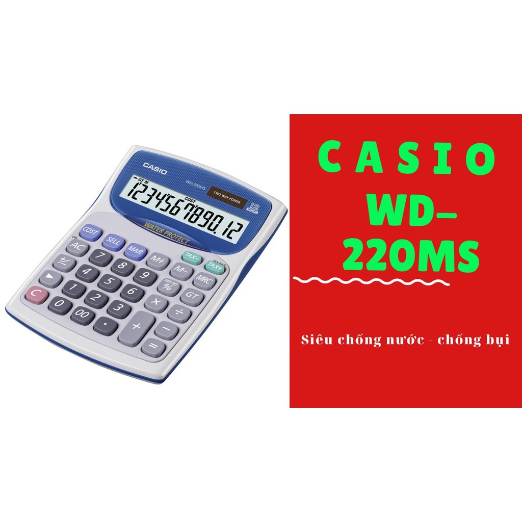 Máy tính để bàn Casio WD-220MS-WE chính hãng bảo hành 7 năm