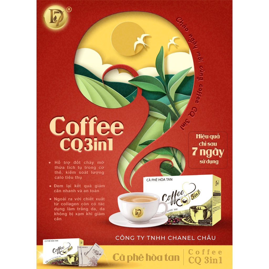 Cafe hoà tan 3in1 tặng 20viên detox x3 đồ uống
