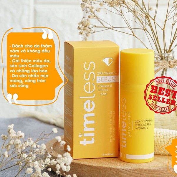 Tinh Chất Dưỡng Sáng Da ‪‬Timeless 20% Vitamin C + Vitamin E + Ferulic Acid Serum (30ml)