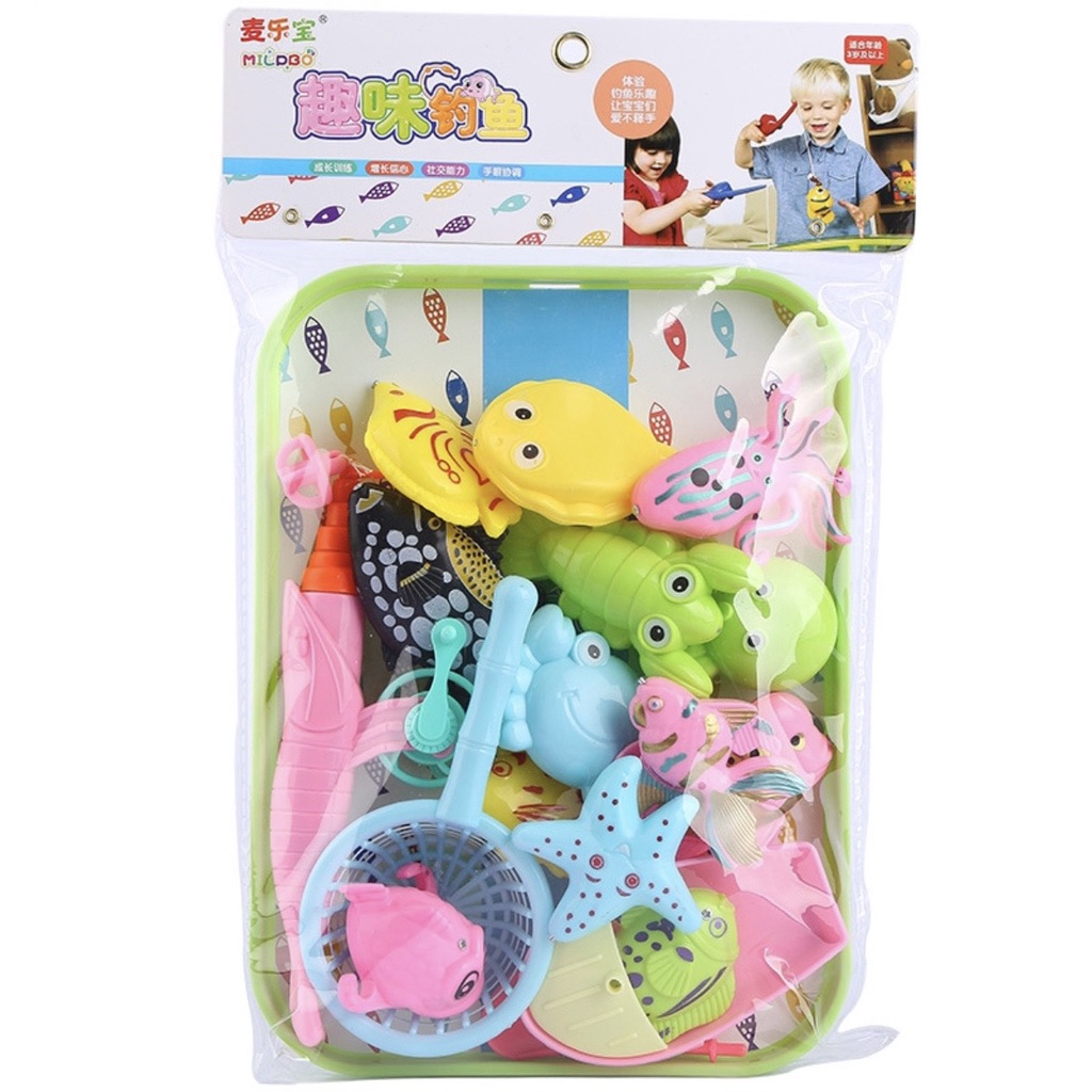 [Đồ chơi khám phá] Đồ chơi hồ câu cá nam châm mini dễ thương cho bé Master Kids