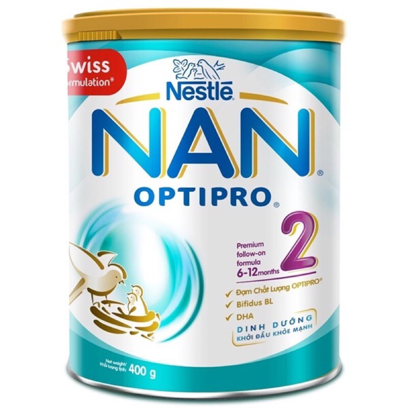 Sữa Nan Optipro 2 - Hộp 400g ( 6-12 tháng)