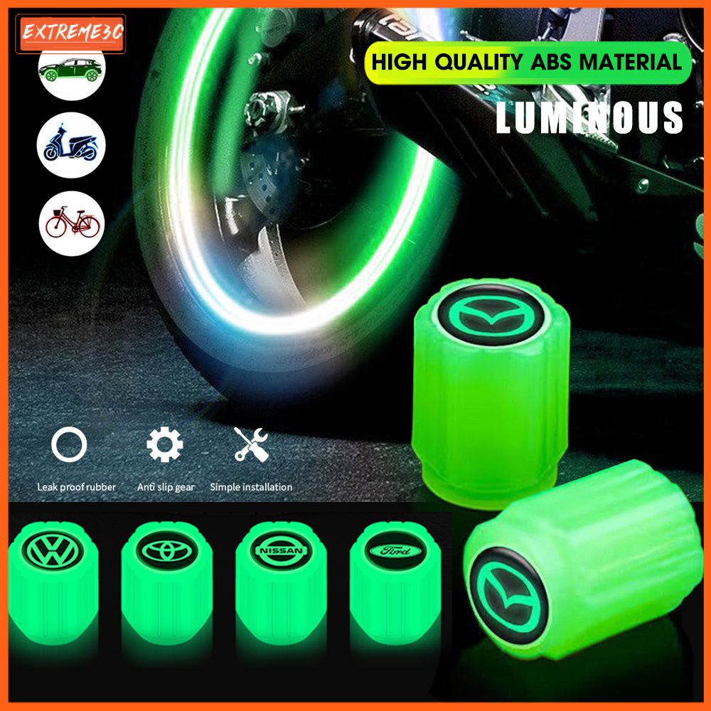 ] Đa Năng Dạ Quang Nắp Van Nhựa Chống Bám Bụi Xe Bánh Xe Bánh Xe Đèn Led Phát Sáng lốp Thân Có Áp Dụng Xe Ô Tô Xe Máy Xe Đạp