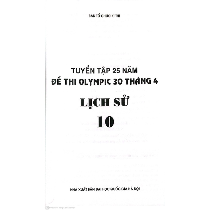 Sách Tuyển Tập 25 Năm Đề Thi Olympic 30 Tháng 4 Lịch Sử 10  - HAB