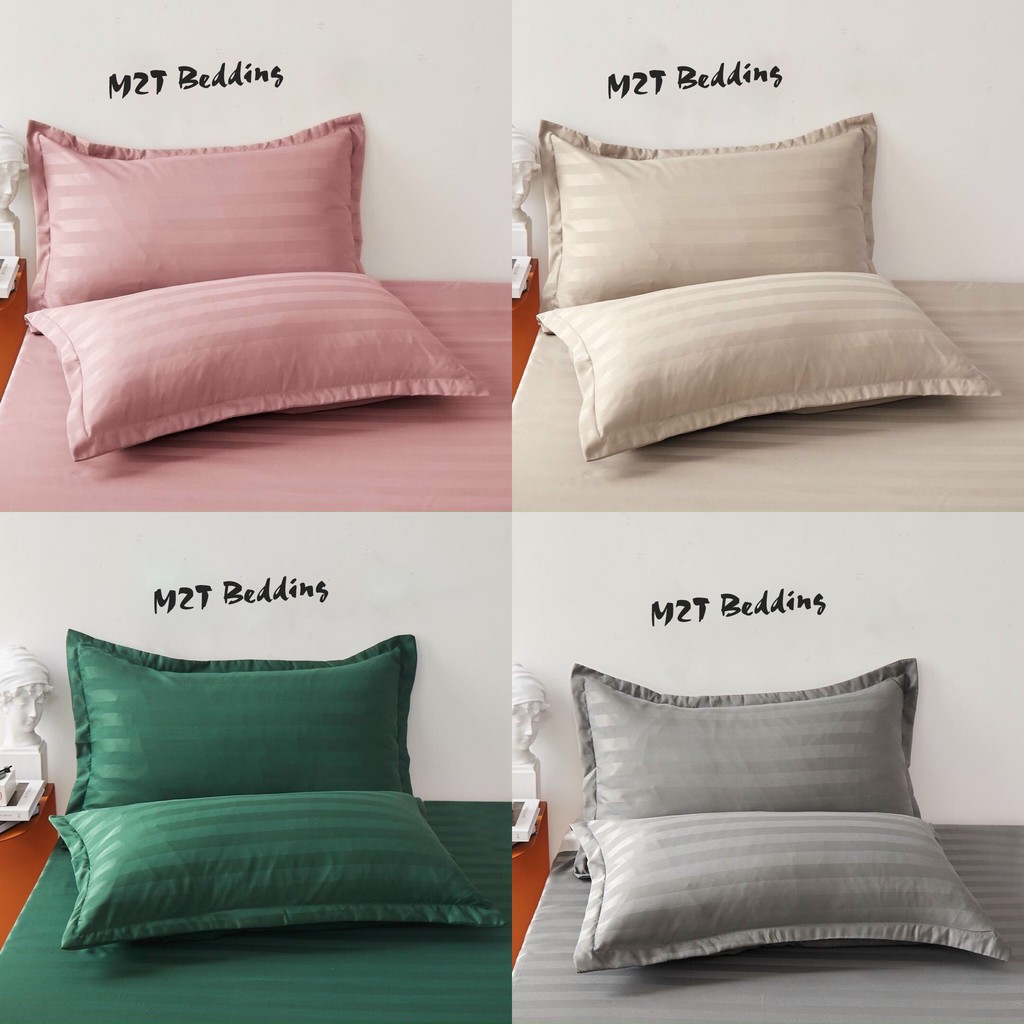 [HÀNG NHẬP] Bán lỗ xin đánh giá - SET GA GỐI HÈ COTTON 3F SỌC KHÁCH SẠN - LOẠI 1 KHÔNG PHẢI COTTON POLY GIÁ RẺ
