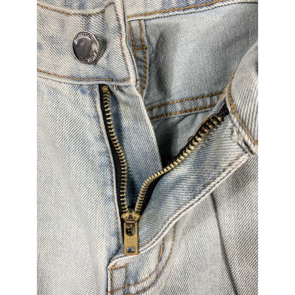 Quần Jean ống rộng dáng suông - màu xanh bạc (ảnh thật) | BigBuy360 - bigbuy360.vn