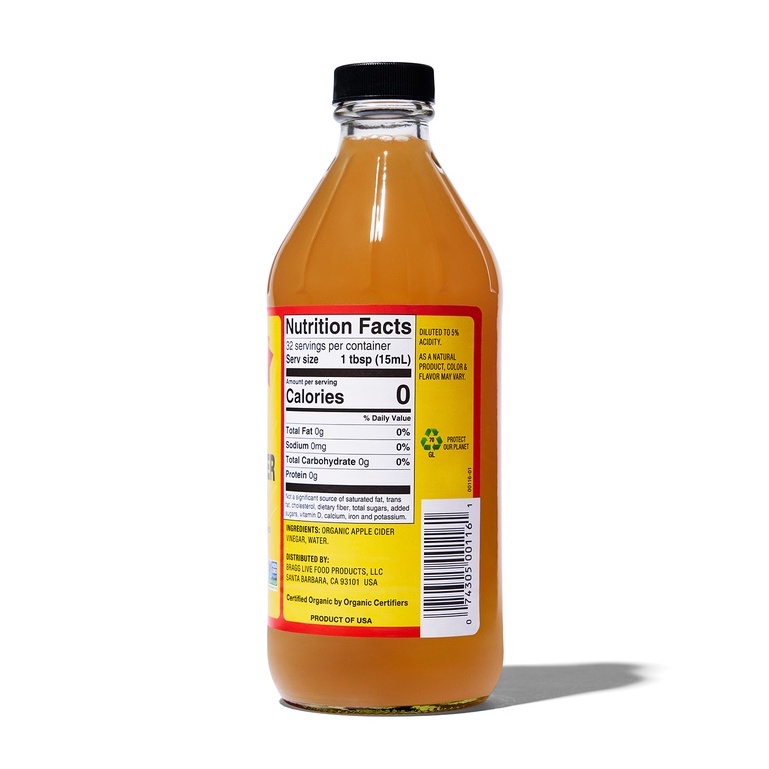 [COMBO] Giấm táo hữu cơ Bragg chai 473ml - Raw Apple Cider Vinegar