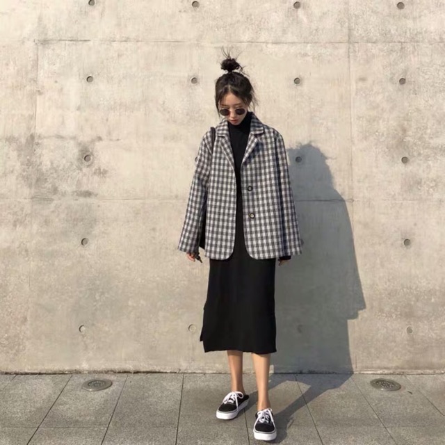 [ HÀNG KHÔNG SẴN ] áo blazer kẻ - áo vest kẻ nữ | BigBuy360 - bigbuy360.vn