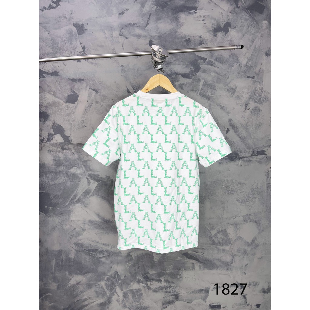 (HÀNG XUẤT XỊN) Áo xanh nhạt 1827 Monogram L//A logo Ovefit Mix Pocket Tee Made in V/N full tag code  Size XS S M L