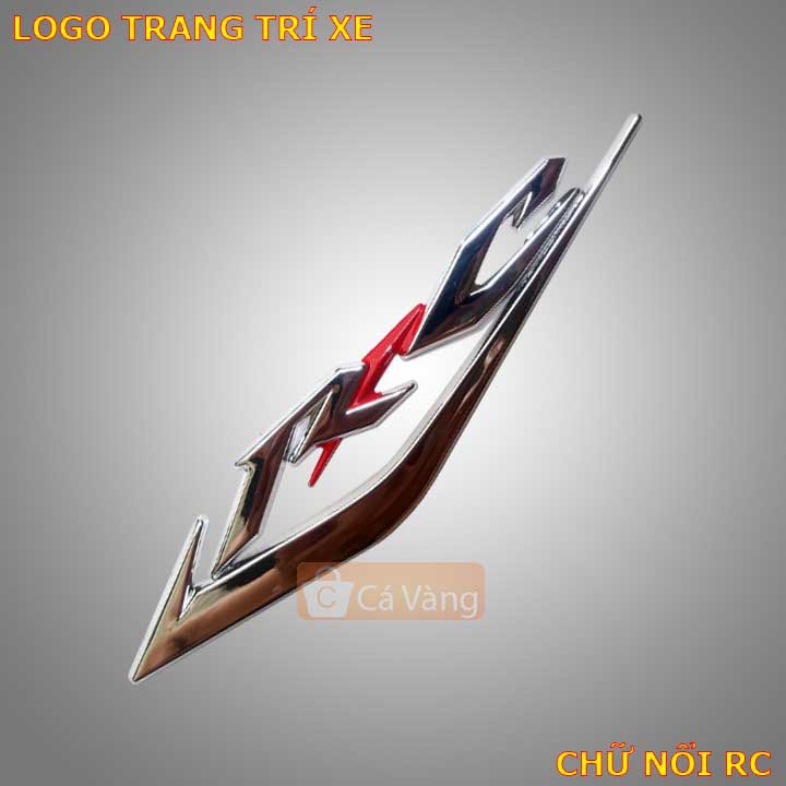 Logo trang trí xe máy chữ nỗi RC cho dòng xe Sirius và nhiều xe khác