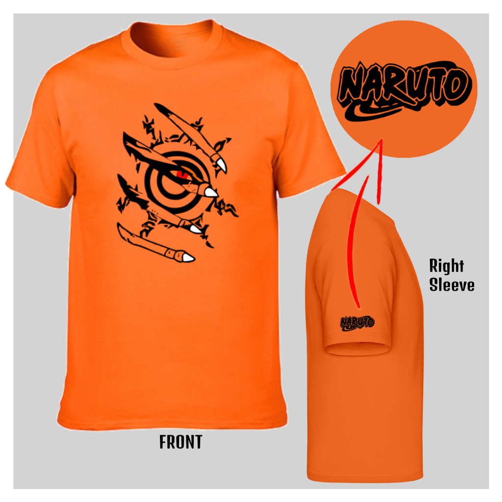 (SALE HOT) HOT🔥 Áo Phông Anime T-shirt Naruto - Uzumaki Naruto w/ Kurama Kyuubi mẫu mới cực chât