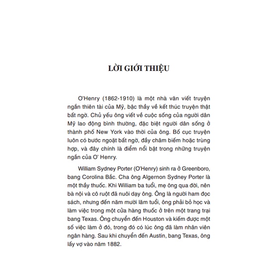 Sách - O’ Henry truyện ngắn trọn lọc (bìa cứng)