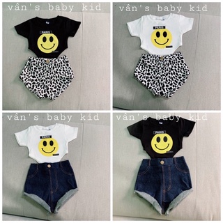 Set quần đùi phối áo body suit siêu cá tính cho bé