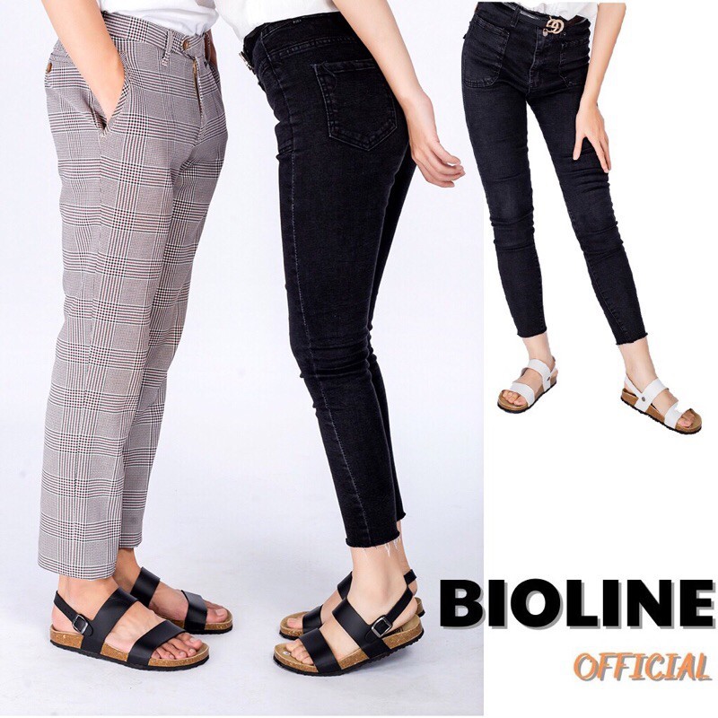 [DÉP CHỐNG NƯỚC] Dép birken Bioline đế trấu da pu chống nước chống trơn P15 - Bioline Official