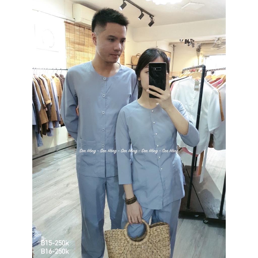 [SEN HỒNG] BÀ BA NAM NỮ # đồ đôi nam nữ bà ba xưa # bộ bà ba vải mát giản dị