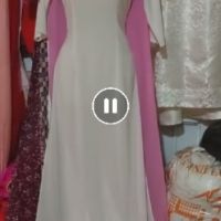 com bộ 2 Áo dài trắng lụa kèm quần