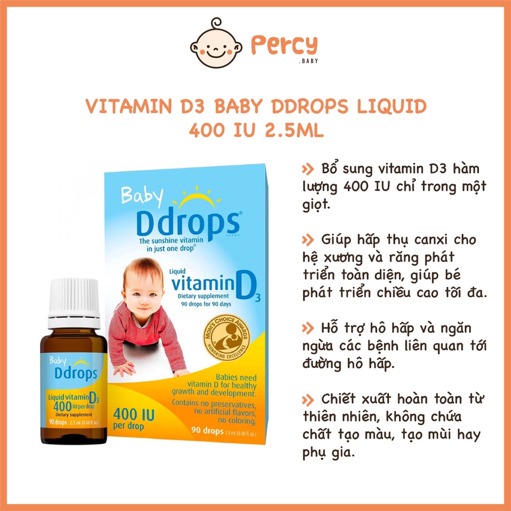 Vitamin D3 Baby Ddrops Liquid 400 IU 2.5ml