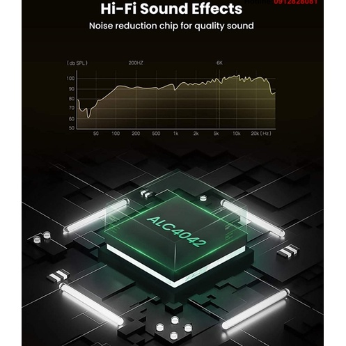 Card sound USB 2.0 to 3.5mm Mic & Loa Ugreen 10330 cao cấp