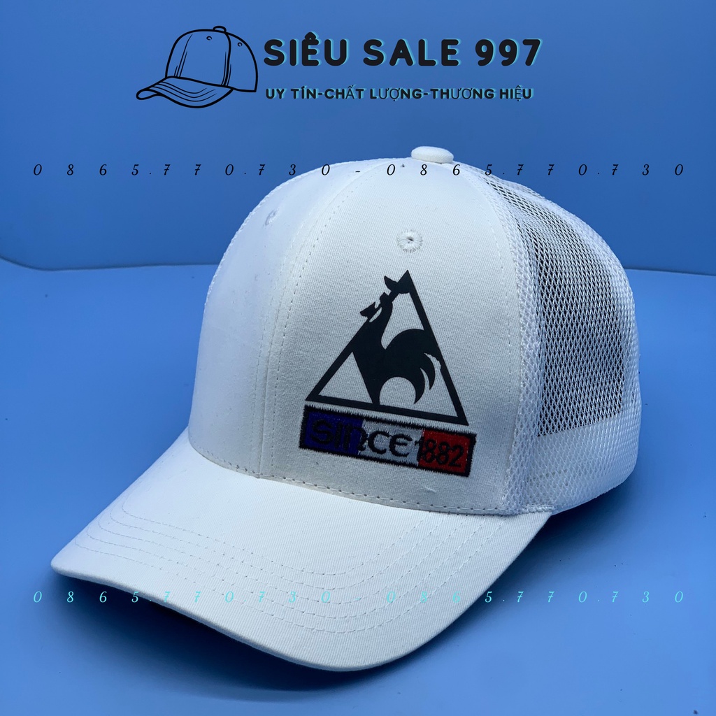 NÓN KẾT PHỐI LƯỚI LOGO GÀ TAM GIÁC PHẢN QUANG IN 1 BÊN HANG CAO CÂP THỜI TRANG