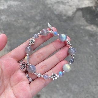Vòng tay labradorite mix charm s925