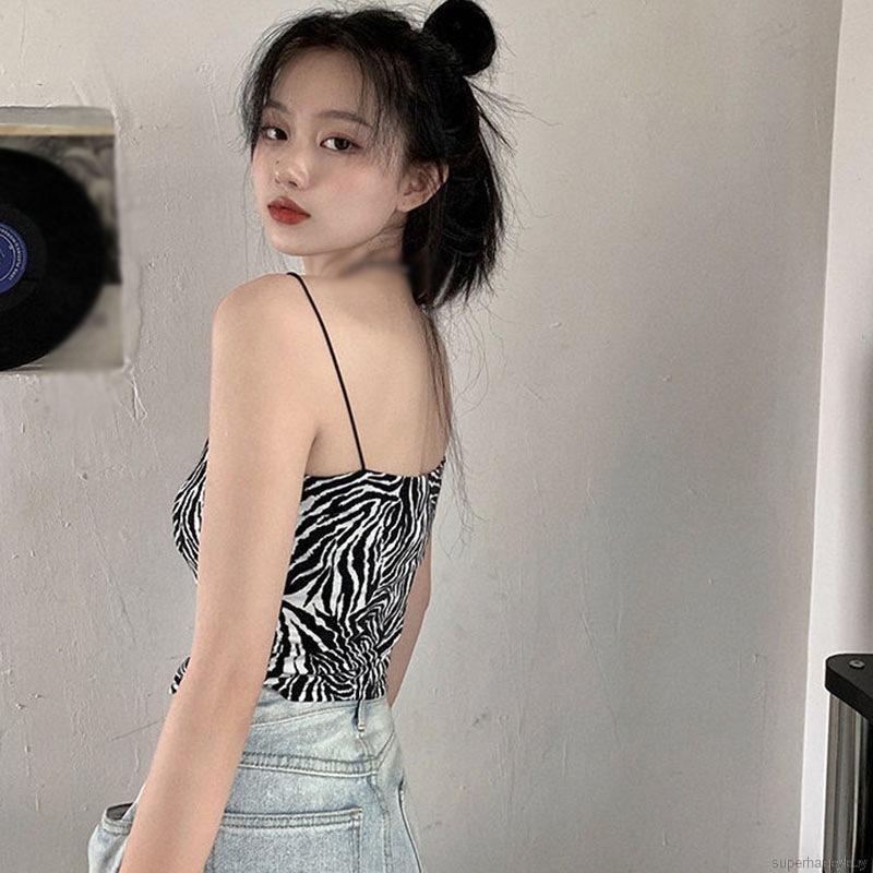Áo Tank Top Hoạ Tiết Sọc Vằn Thiết Kế Quyến Rũ Cho Nữ