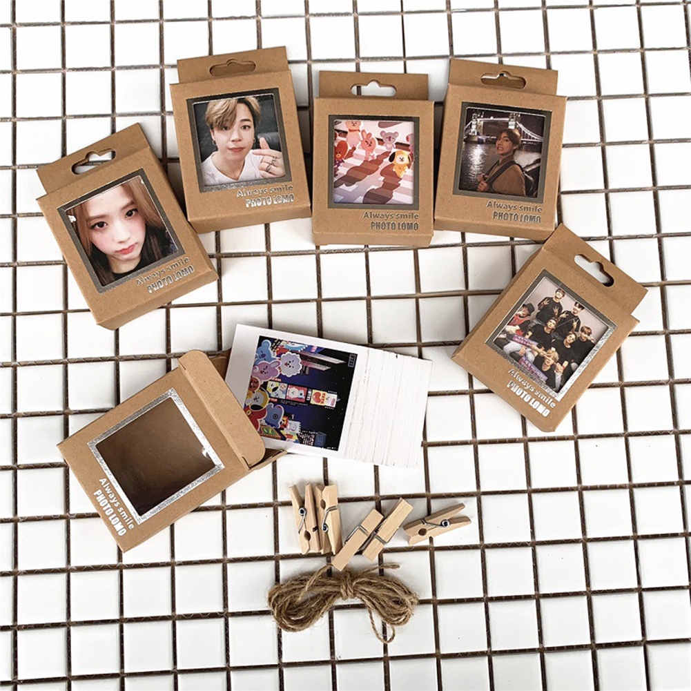Hộp 40 Ảnh Thẻ Lomo Nhóm Nhạc Bts Blackpink Seventeen Got7