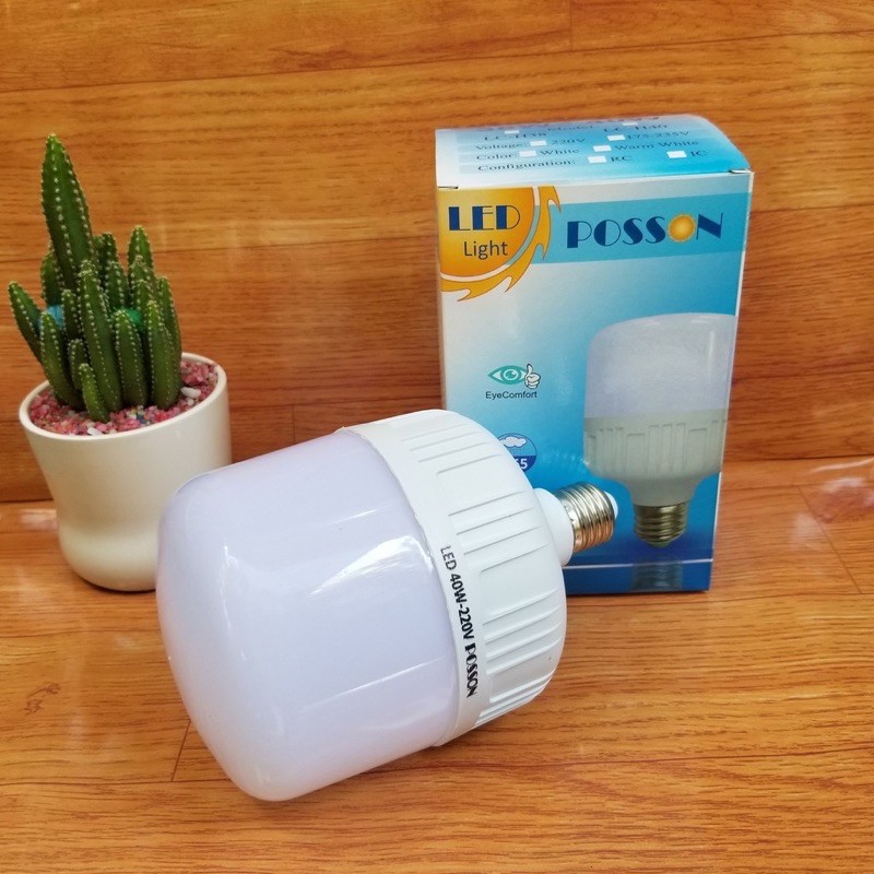 Bóng bulb trụ 40w ánh sáng trắng và vàng