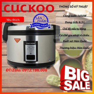 Nồi cơm điện nắp gài cuckoo cr- 3521s - 6.3l - hàng chính hãng