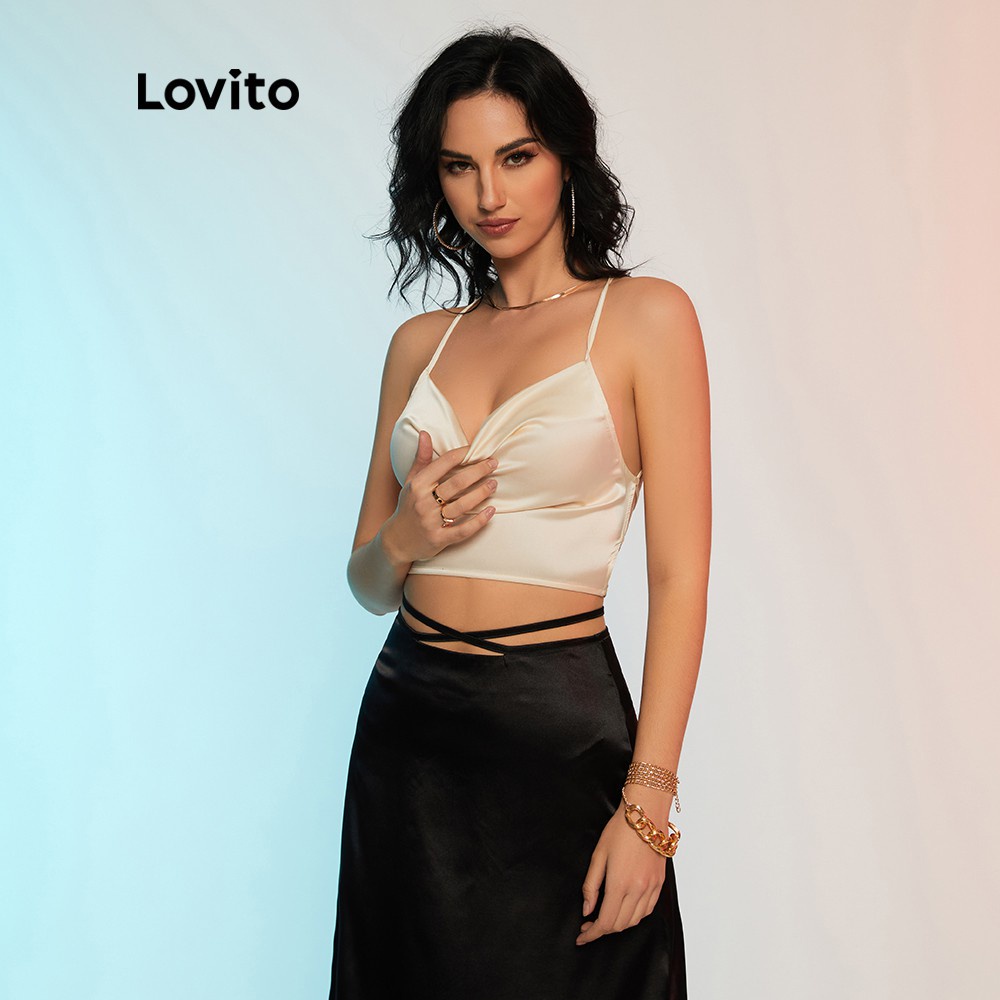 Áo tank top không tay màu sâm panh L12D50
 | BigBuy360 - bigbuy360.vn