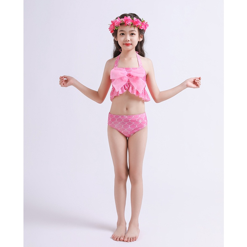 Bộ Đồ Bơi Ba Mảnh Hóa Trang Nàng Tiên Cá Dành Cho Bé Gái