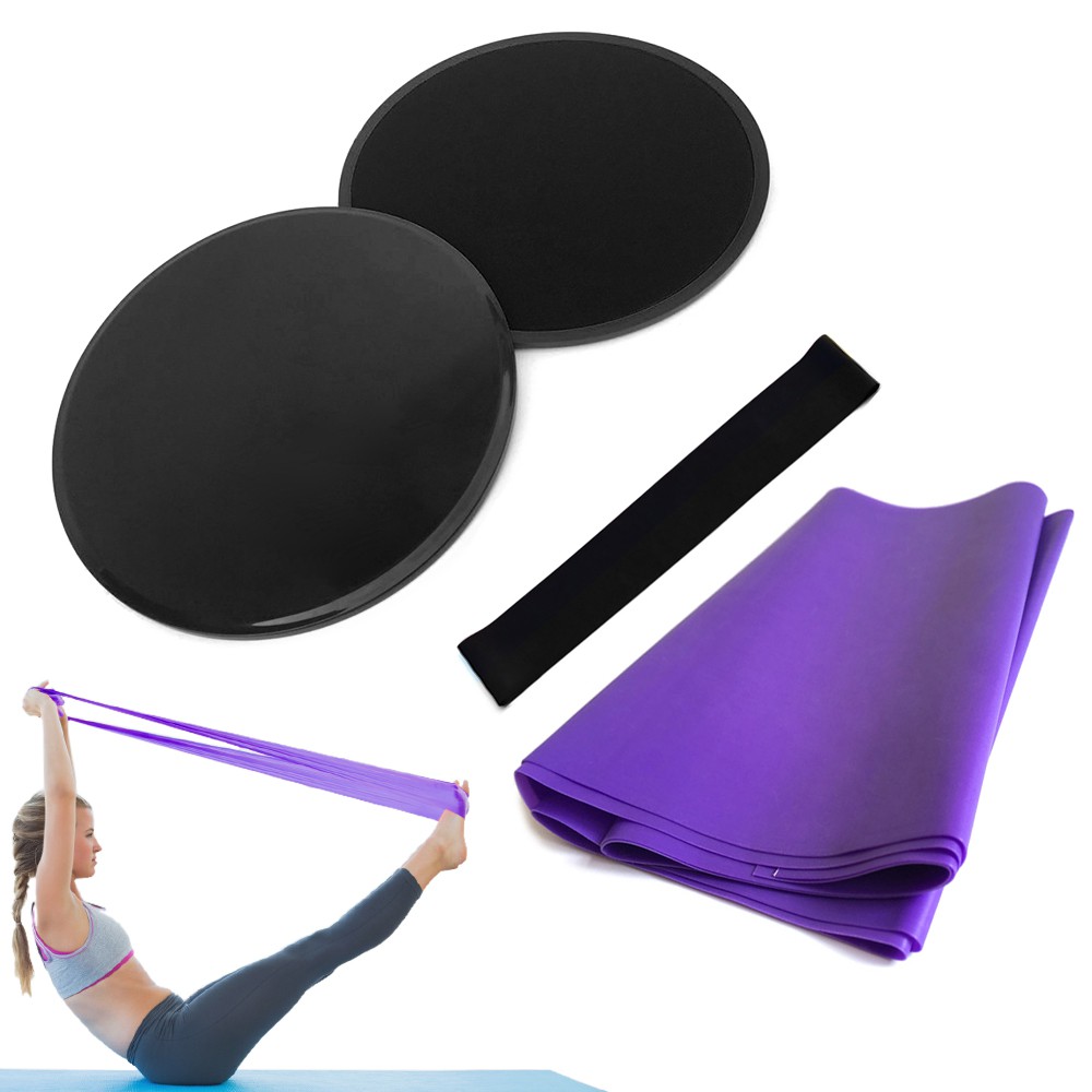 Bộ 4 Đĩa Dây Kháng Lực Bằng Latex Dùng Tập Yoga / Pilates / Tập Thể Hình