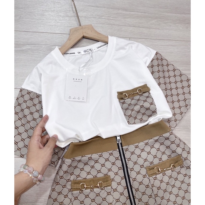 ✔ 𝗙𝗥𝗘𝗘 𝗦𝗛𝗜𝗣 SÉT VÁY GG SIÊU SANG DIỆN LÊN ĐẸP LẮM Ạ  ÁO CHẤT COTTON TÀU Ạ
