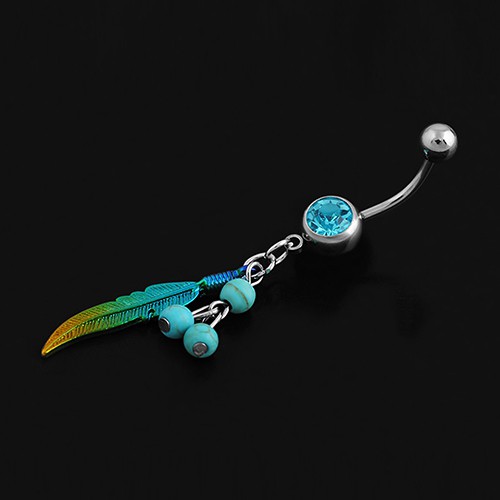 Khuyên RốN ĐíNh Đá BằNg ThéP Y Tế