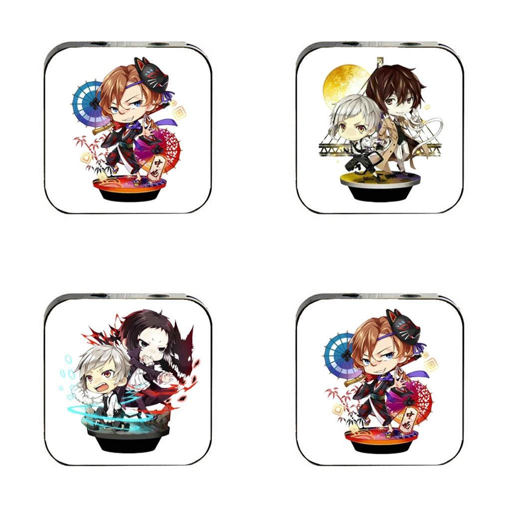 Máy nghe nhạc mp3 Bungou Stray Dogs cầm tay mini tặng tai nghe dây cắm có mic &amp; dây sạc game anime chibi
