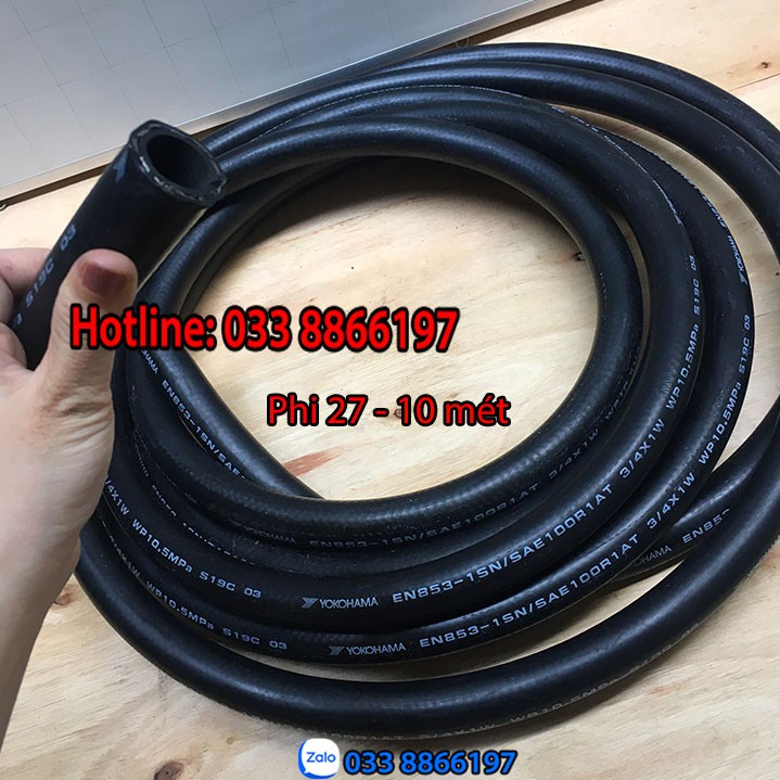Dây bơm xăng dầu Yokohama dài 10m phi 27