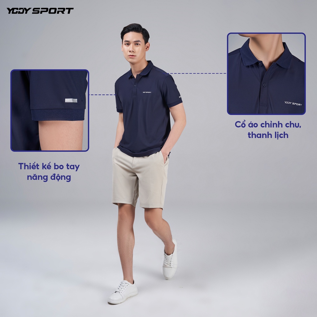 Áo thun polo thể thao YODY SPORT vải cao cấp thoáng mát co giãn SAM5001