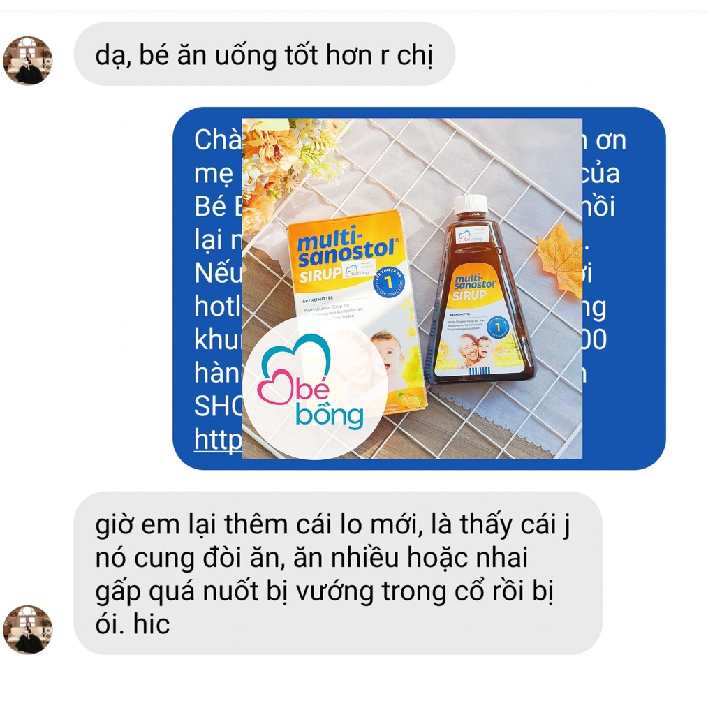 Siro vitamin tổng hợp Sanostol cho bé từ 1 tuổi