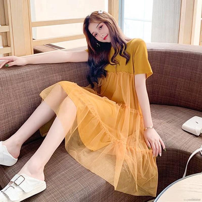 Đầm Nữ Dáng Chữ A Tay Ngắn Thời Trang Quyến Rũ